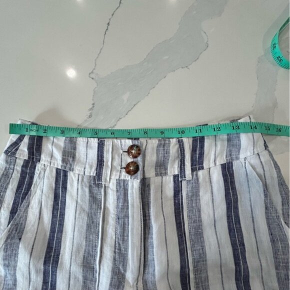 100 Linen Wide Leg Pants - Sailor Stripes - Picture 12 of 15